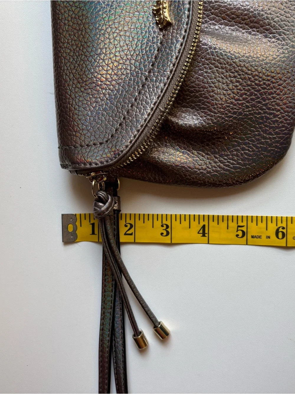 Juicy Couture Iridescent Grey/Brown Wristlet Clutch